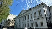 نیمه افراشته شدن پرچم سفارت ایران در مسکو