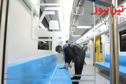 عملیات ضدعفونی کردن متروی تهران