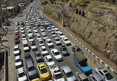 ترافیک سنگین در محور چالوس