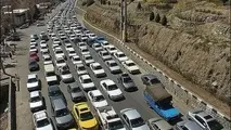ترافیک در آزادراه کرج-تهران سنگین است 