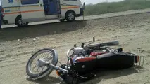 تصادف کامیون با موتورسیکلت یک کشته برجا گذاشت