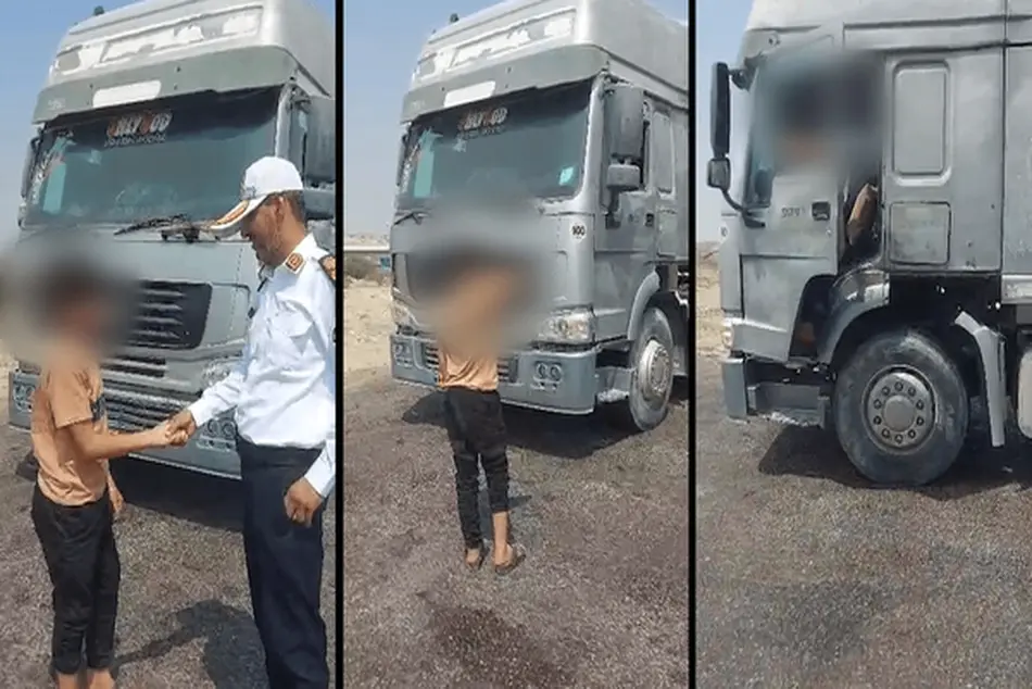 راننده ۱۴ ساله کامیون در همدان متوقف شد | پلیس راه: خلأ قانونی مانع برخورد مؤثر است