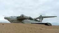 هواپیمای به گل نشسته در دریای خزر