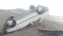 واژگونی پراید و پنج مصدوم
