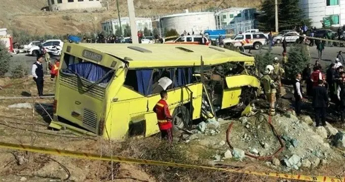 Bus rollover crash at university in Tehran kills 7