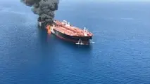 پایش ماهواره ای حریق کشتی نفتکش در بندر جاسک