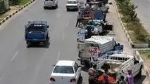 پدیده خطرساز دستفروشی در حاشیه راه ها
