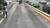 اعتراض راننده‌ها نسبت به وضعیت آسفالت خط ویژه بی‌آر‌تی