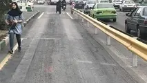اعتراض راننده‌ها نسبت به وضعیت آسفالت خط ویژه بی‌آر‌تی