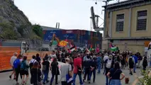  کارگران بنادر در شهر بندری جنوآی ایتالیا تحصن کردند