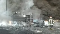 ۳ مصدوم در تصادف تریلی با خودروی آتش‌نشانی