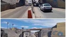 بازگشایی زیرگذر چهارباغ توسط نیروهای راهداری استان البرز