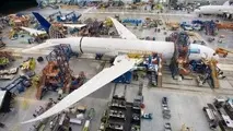 نمایی از قطعات تشکیل دهنده هواپیمای 787 بوئینگ