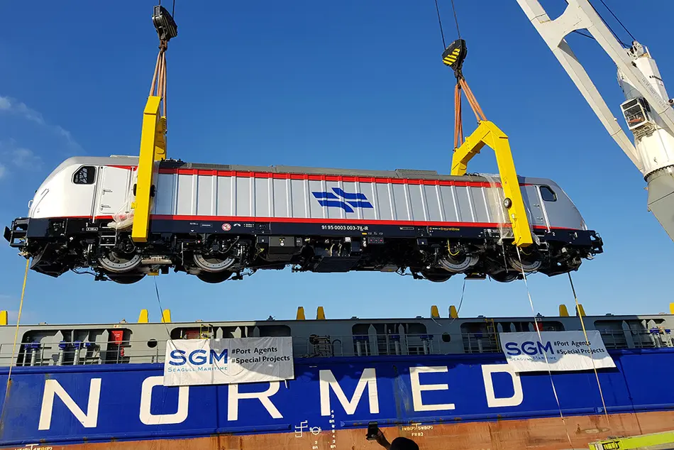 Electric locomotive arrives in Israel