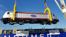 Electric locomotive arrives in Israel