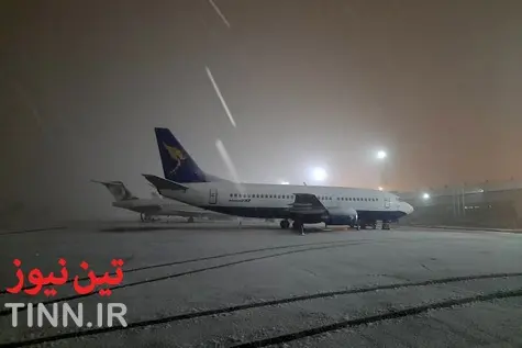  بارش برف در فرودگاه بین‌المللی مهرآباد تهران