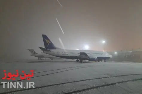  بارش برف در فرودگاه بین‌المللی مهرآباد تهران