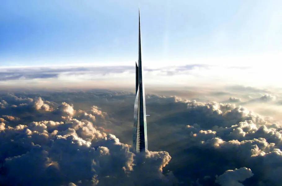 ساخت بلند ترین برج دنیا به ارتفاع 2 کیلومتر در عربستان سعودی