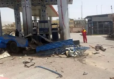 فیلم| انفجار مهیب در یک پمپ گاز در یزد