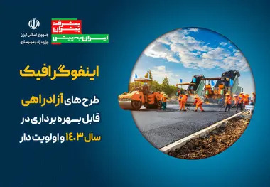 اینفوگرافیک | طرح های آزادراهی قابل بـهره برداری در سال ۱۴۰۳