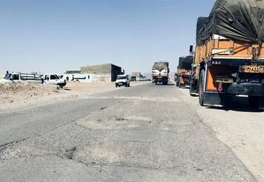 تخریب زیرساخت‌ های جاده‌ ای خواف با حمل بارهای سنگین 