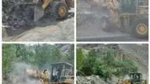 بناهای غیر مجاز جاده کرج- چالوس تخریب شد