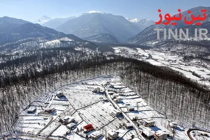 تصاویر هوایی از مناطق روستایی و ییلاقی مازندارن پس از بارش سنگین برف