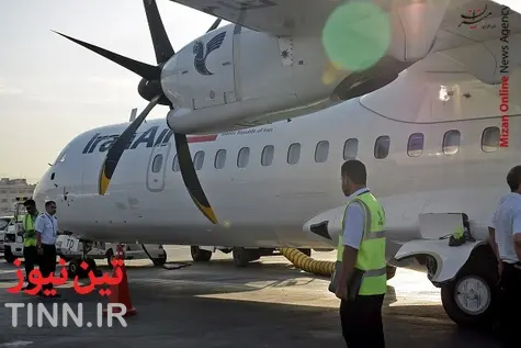 گزارش تصویری/ تصاویر دیدنی از نخستین پرواز هواپیمای ATR72 هما به سنندج
