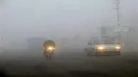مه گرفتگی در محورهای مواصلاتی کرمانشاه