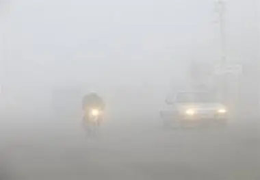 مه گرفتگی در محورهای مواصلاتی کرمانشاه
