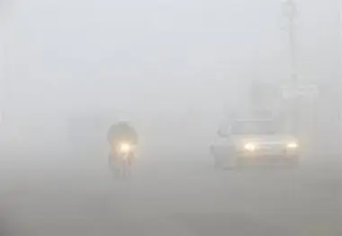 مه گرفتگی در محورهای مواصلاتی کرمانشاه