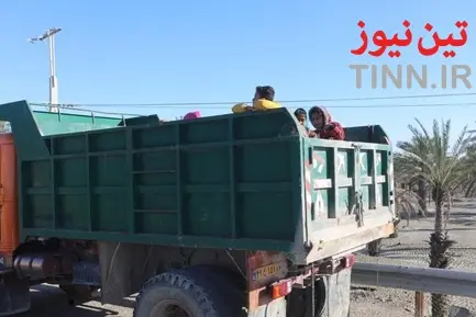 مناطق سیل زده جاسک