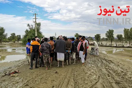 مناطق سیل زده جاسک