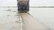 مسدودی محور جنوب به علت آب شستگی/بازگشایی محور شمال 