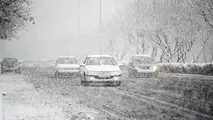 بارش برف در محورهای استان اصفهان آغاز شد