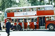 عکس| اتوبوس‌ های دو طبقه در تهران قدیم