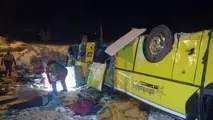 علت حادثه واژگونی اتوبوس در آزادراه تبریز-زنجان اعلام شد 