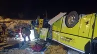 علت حادثه واژگونی اتوبوس در آزادراه تبریز-زنجان اعلام شد 