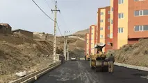 اتمام عملیات آسفالت محوطه پروژه مسکن مهر ۶۷۲ واحدی بانه کردستان 