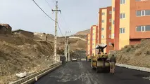 اتمام عملیات آسفالت محوطه پروژه مسکن مهر ۶۷۲ واحدی بانه کردستان 