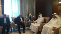 ظریف با وزیر امور خارجه قطر دیدار و گفتگو کرد